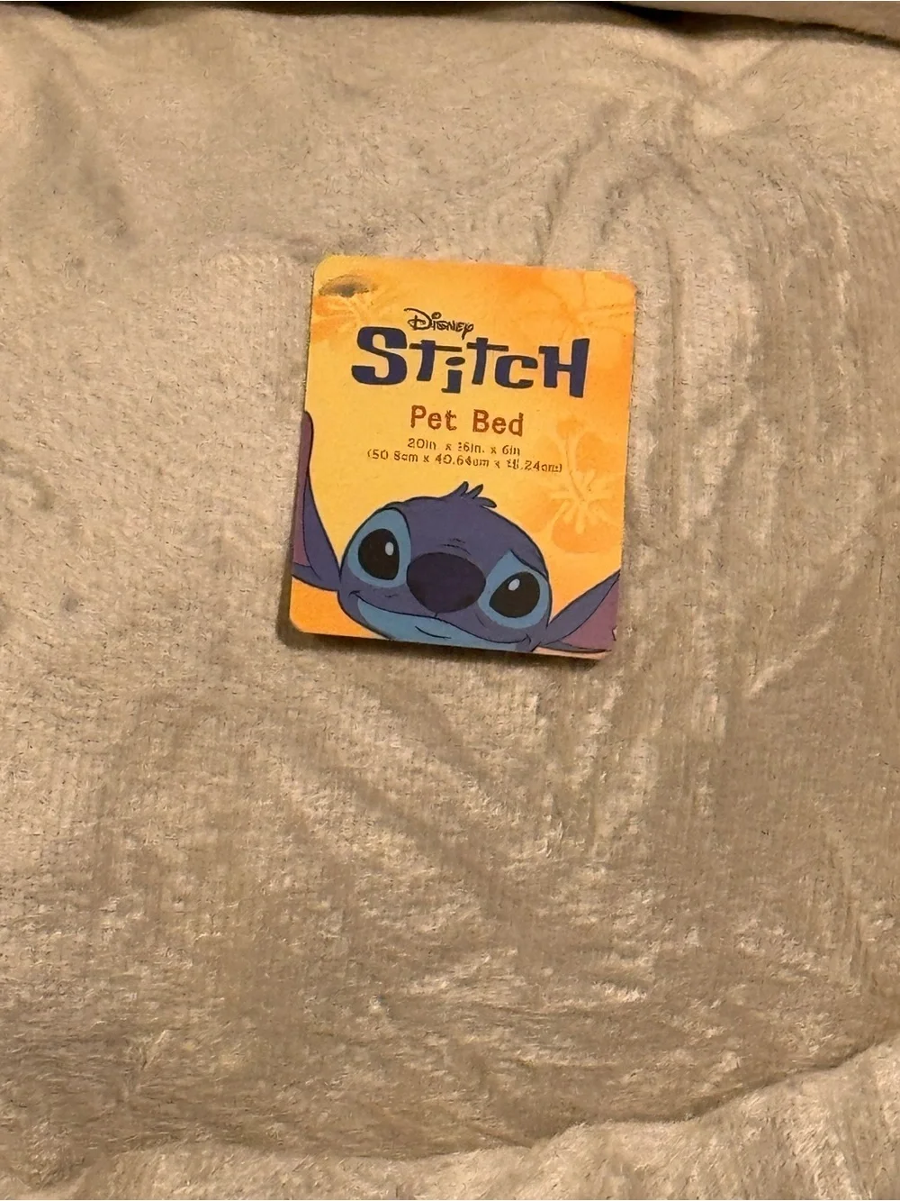 Disney Stitch Print Plush Bed for Small Pets
